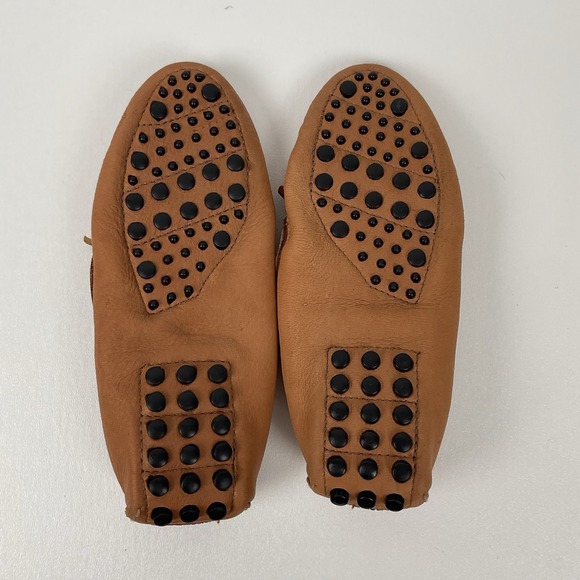 Minnetonka Driving Moccasins Womens Size 6 Brown Leather Loafers Slip On‎ - Picture 7 of 8